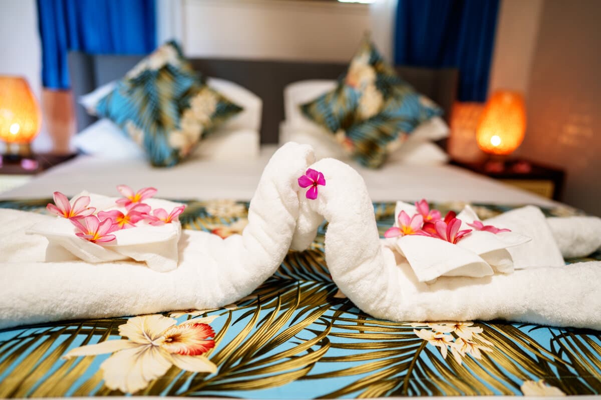 Tropical cocktails at the bar