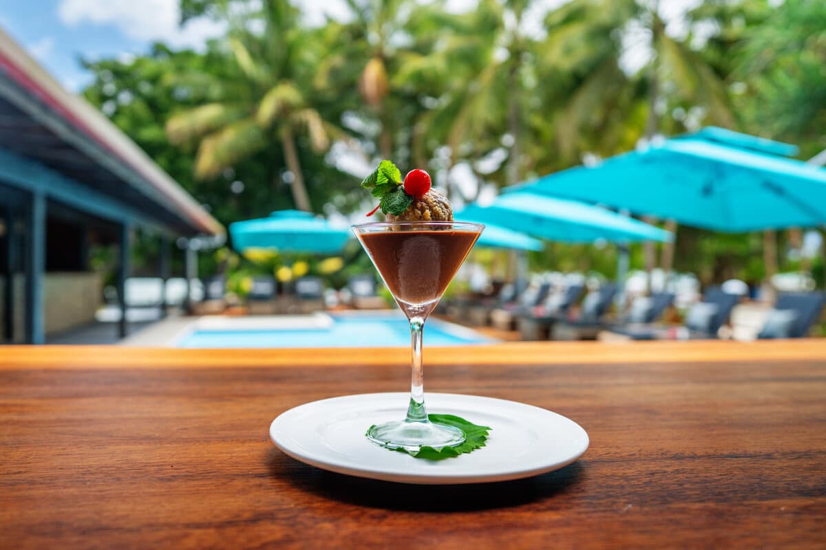 Poolside dessert
